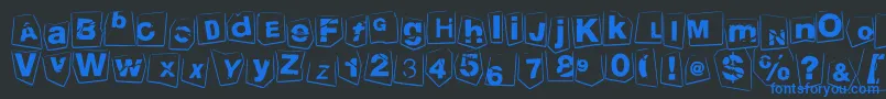 TengoATusHijos Font – Blue Fonts on Black Background