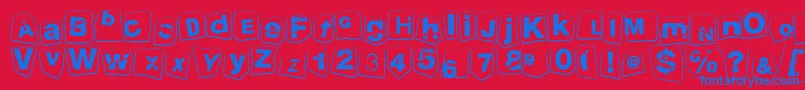 TengoATusHijos Font – Blue Fonts on Red Background