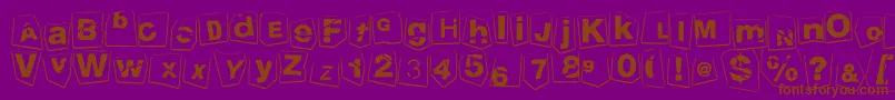 TengoATusHijos Font – Brown Fonts on Purple Background