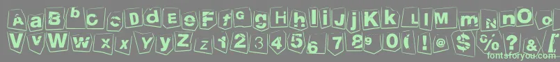 TengoATusHijos Font – Green Fonts on Gray Background