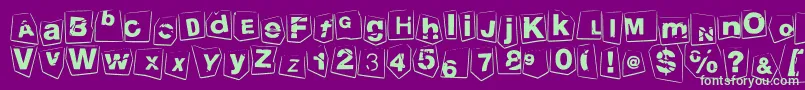 TengoATusHijos Font – Green Fonts on Purple Background