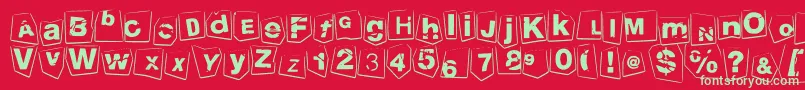 TengoATusHijos Font – Green Fonts on Red Background