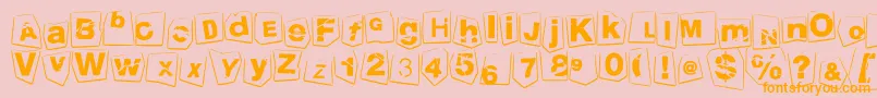 TengoATusHijos Font – Orange Fonts on Pink Background