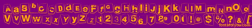 TengoATusHijos Font – Orange Fonts on Purple Background