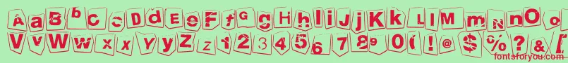 TengoATusHijos Font – Red Fonts on Green Background