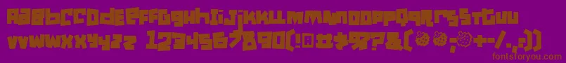 Mullet Font – Brown Fonts on Purple Background