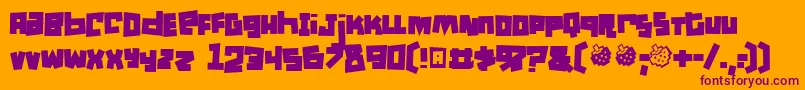 Mullet Font – Purple Fonts on Orange Background