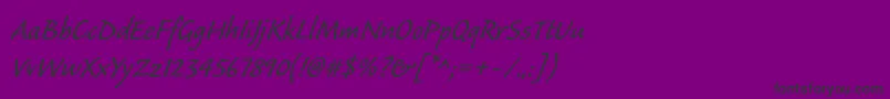 Calibanstd-fontti – mustat fontit violetilla taustalla
