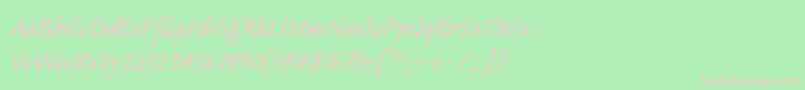 Calibanstd Font – Pink Fonts on Green Background