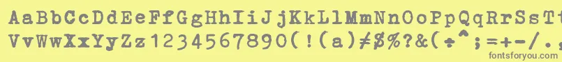 ErikaOrmig Font – Gray Fonts on Yellow Background