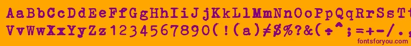 ErikaOrmig Font – Purple Fonts on Orange Background