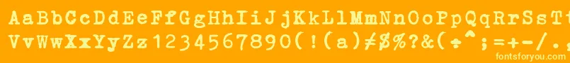 ErikaOrmig Font – Yellow Fonts on Orange Background