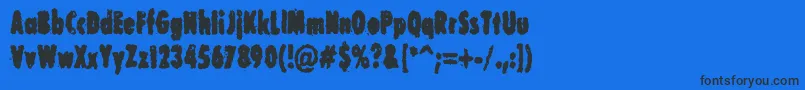 CorruptGovernmentRegular Font – Black Fonts on Blue Background