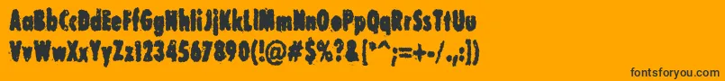 CorruptGovernmentRegular Font – Black Fonts on Orange Background