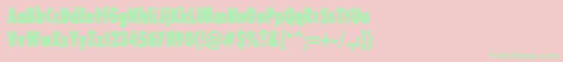 CorruptGovernmentRegular Font – Green Fonts on Pink Background