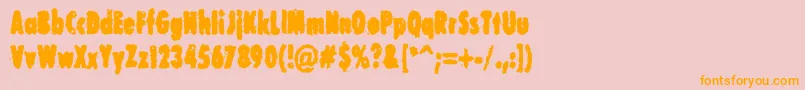 CorruptGovernmentRegular Font – Orange Fonts on Pink Background