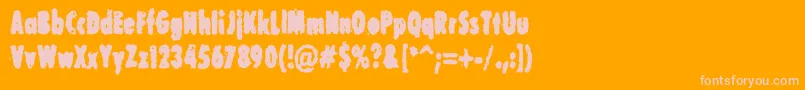 CorruptGovernmentRegular Font – Pink Fonts on Orange Background