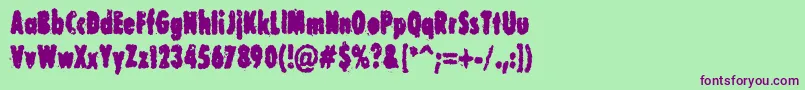 CorruptGovernmentRegular Font – Purple Fonts on Green Background