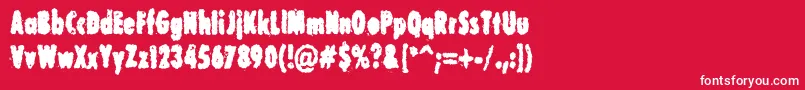 CorruptGovernmentRegular Font – White Fonts on Red Background