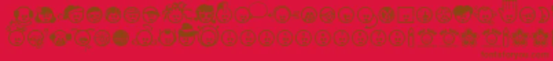 Thekids ffy Font – Brown Fonts on Red Background
