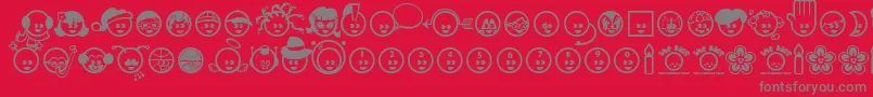 Thekids ffy Font – Gray Fonts on Red Background