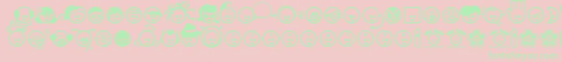 Thekids ffy Font – Green Fonts on Pink Background