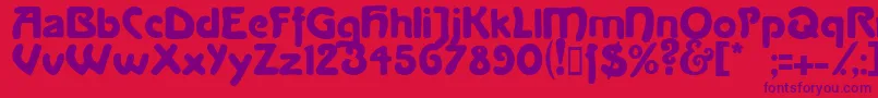Lanegrita Font – Purple Fonts on Red Background