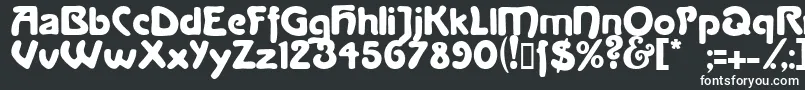 Lanegrita-fontti – valkoiset fontit mustalla taustalla