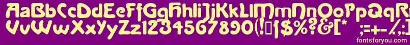 Lanegrita Font – Yellow Fonts on Purple Background