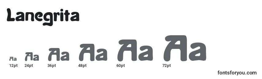 Lanegrita Font Sizes
