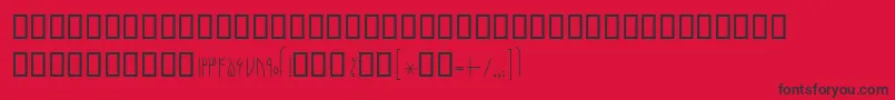 フォントBNarenj – 赤い背景に黒い文字