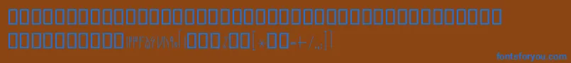 BNarenj-Schriftart – Blaue Schriften auf braunem Hintergrund