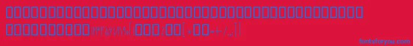 Czcionka BNarenj – niebieskie czcionki na czerwonym tle