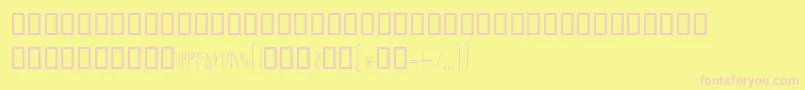 Czcionka BNarenj – różowe czcionki na żółtym tle