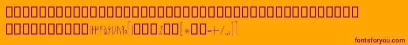 BNarenj Font – Purple Fonts on Orange Background