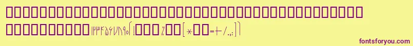 BNarenj Font – Purple Fonts on Yellow Background