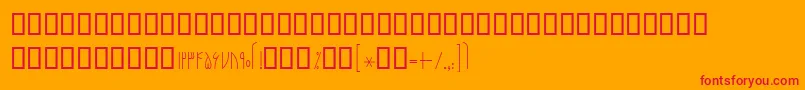 BNarenj-fontti – punaiset fontit oranssilla taustalla