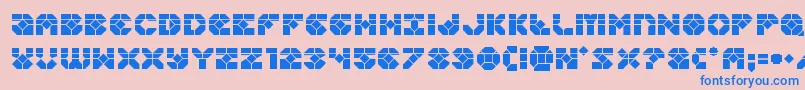 Zoomrunnerlaser Font – Blue Fonts on Pink Background