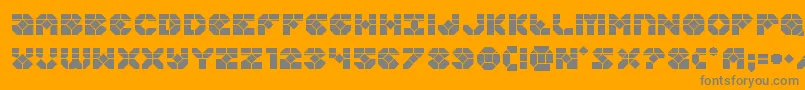 Zoomrunnerlaser Font – Gray Fonts on Orange Background