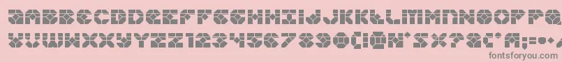 Zoomrunnerlaser Font – Gray Fonts on Pink Background