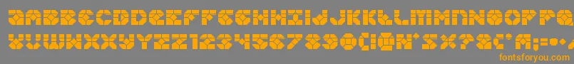 Zoomrunnerlaser Font – Orange Fonts on Gray Background