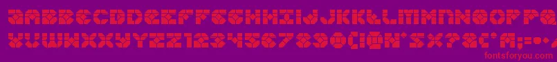 Zoomrunnerlaser Font – Red Fonts on Purple Background