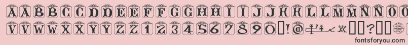 AngelotsUnregistered Font – Black Fonts on Pink Background