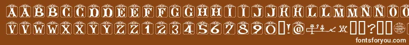 AngelotsUnregistered Font – White Fonts on Brown Background