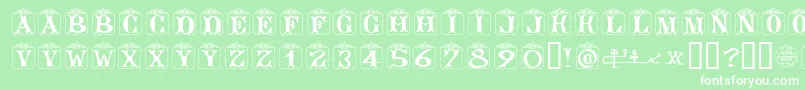 AngelotsUnregistered Font – White Fonts on Green Background