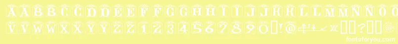 AngelotsUnregistered Font – White Fonts on Yellow Background