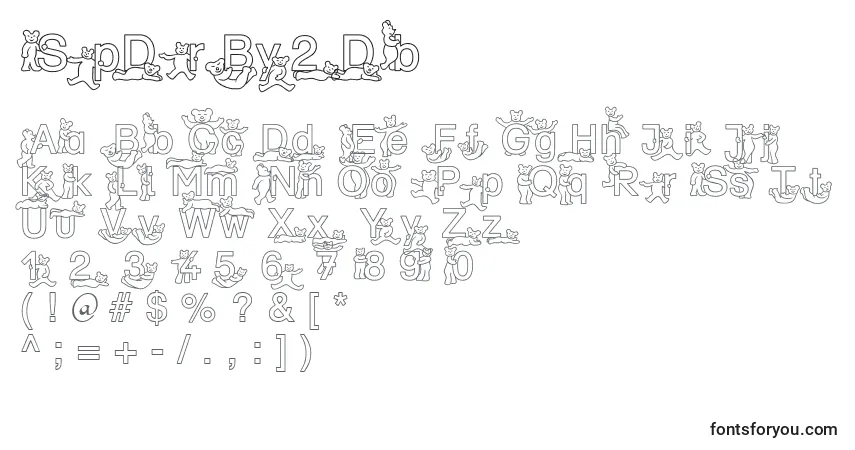 A fonte SpDrBy2Db – alfabeto, números, caracteres especiais
