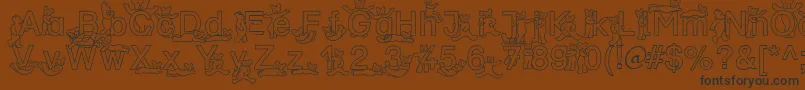 SpDrBy2Db Font – Black Fonts on Brown Background