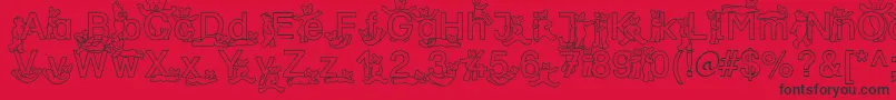 SpDrBy2Db Font – Black Fonts on Red Background