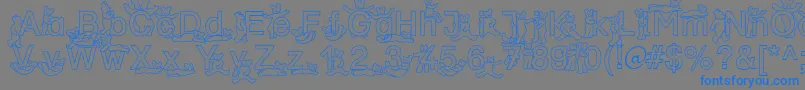 SpDrBy2Db Font – Blue Fonts on Gray Background